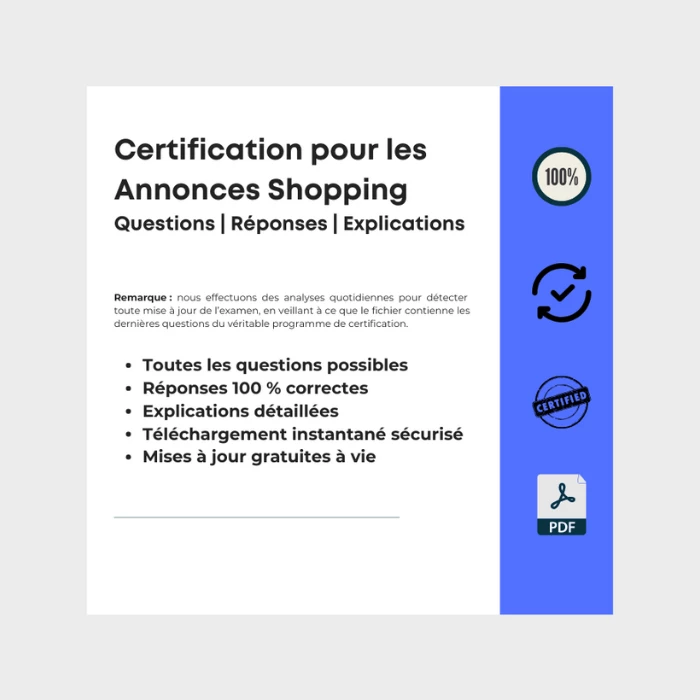 Certification pour les Annonces Shopping Optimisées par l'IA